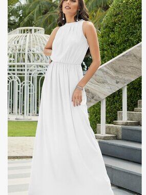 KOH KOH Long Sleeveless Halter Bridesmaid Wedding Guest Maxi Dress Size XL